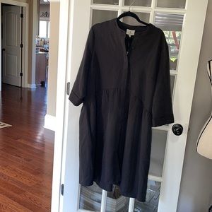 Tuckernuck size xxl womens black crepe Royal shirt dress